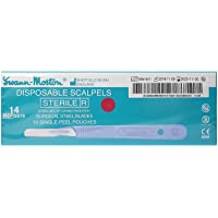 Swann-Morton® #14 Bisturí desechables estériles con hoja [empaquetado individualmente- caja de 10]